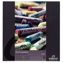 Rembrandt Soft Pastel Cardboard Box Set, Landscape Selection, 90 Full Sticks