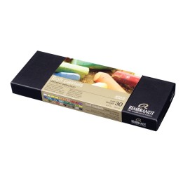 Rembrandt Soft Pastel Cardboard Box Set, General Selection, 30 Half Sticks