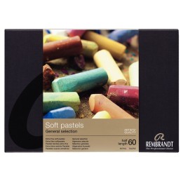 Rembrandt Soft Pastel Cardboard Box Set, General Selection, 60 Half Sticks