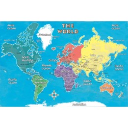 Replogle Globes Young Explorer World Map, 42" x 30"