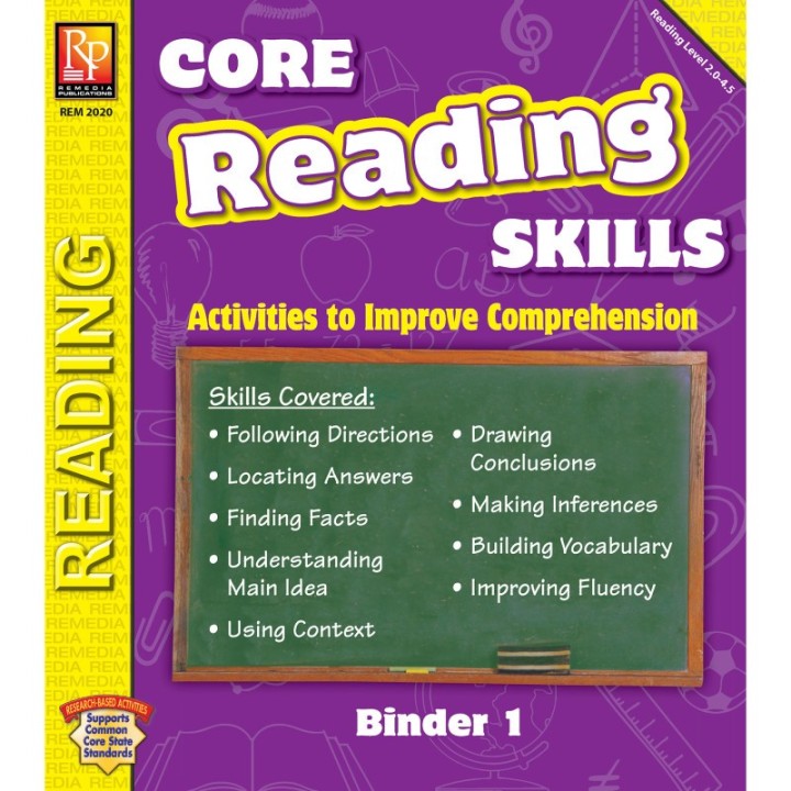 Remedia Publications Core Reading Skills Program: Binder 1