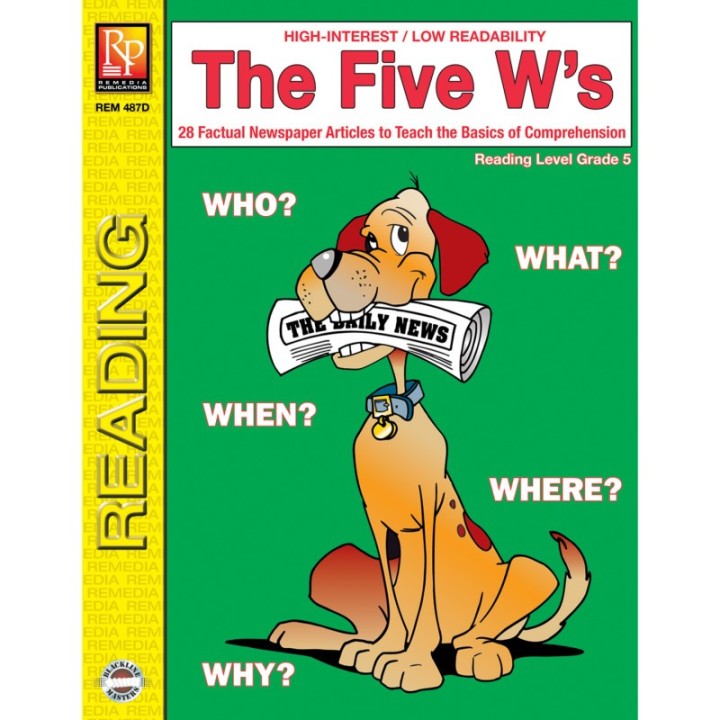 Remedia Publications The Five W’s Book, Reading Level 5