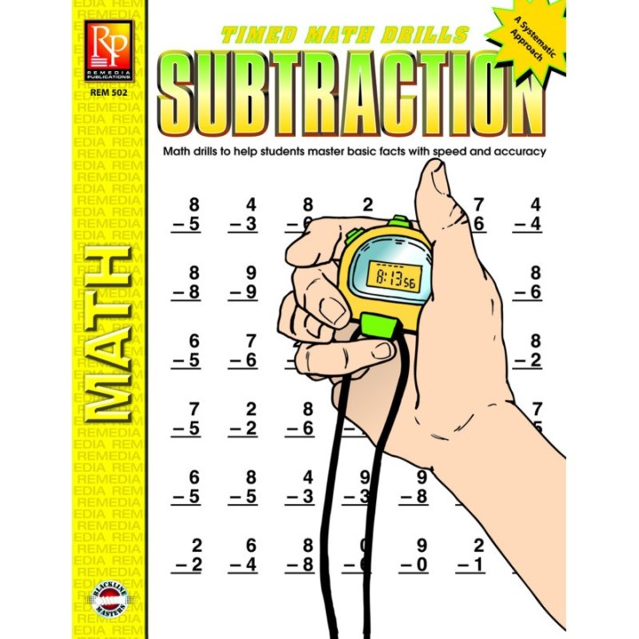Remedia Publications Timed Math Drills: Subtraction Workbook