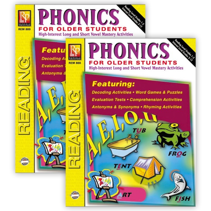 Remedia Publications Phonics For Older Students Book, Pack of 2