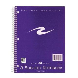 Roaring Spring Paper Products Spiral Notebook, 3-Subject, 120 pages