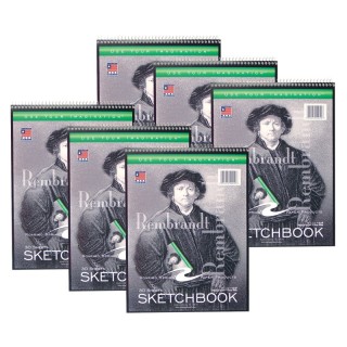 Roaring Spring Paper Products Sketchbook, 9" x 12", 30 Sheets, Pack of 6