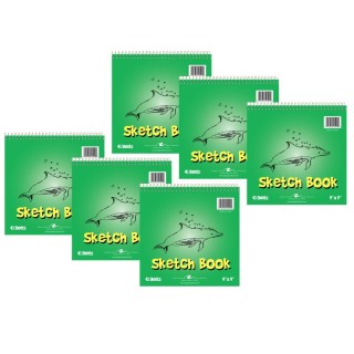 Roaring Spring Paper Products Kid's Sketch Book, 9" x 9", 40 Sheets, Pack of 6