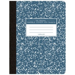 Roaring Spring Paper Products Composition Book, Unruled, 100 Sheets, 9.75" x 7.5", Blue Marble