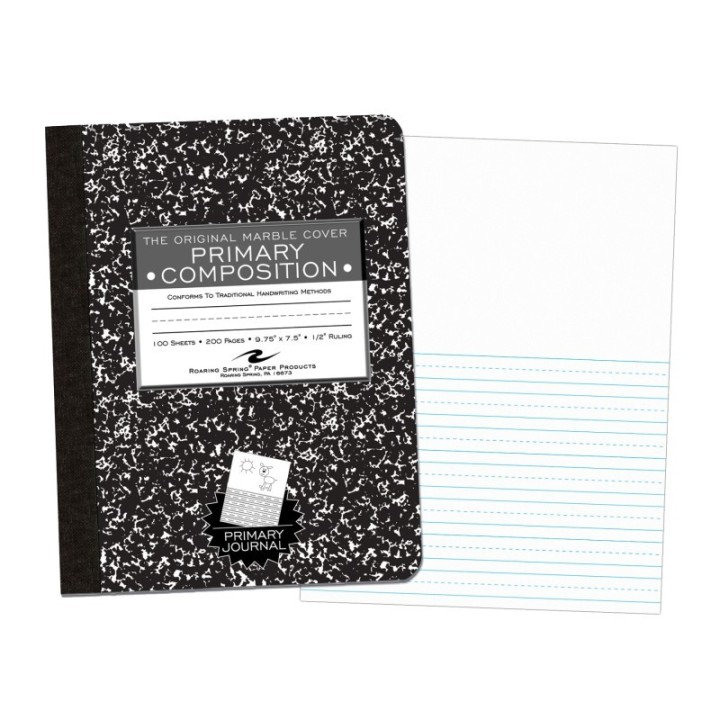 Roaring Spring Paper Products Marble Composition Book, Picture Story Ruled