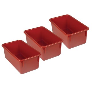 Romanoff Stowaway® Tray no Lid, Red, Pack of 3