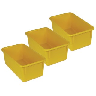 Romanoff Stowaway® Tray no Lid, Yellow, Pack of 3