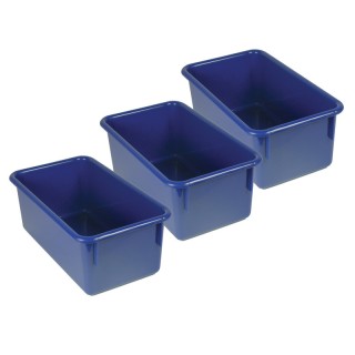 Romanoff Stowaway® Tray no Lid, Blue, Pack of 3