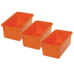 Romanoff Stowaway® Tray no Lid, Orange, Pack of 3