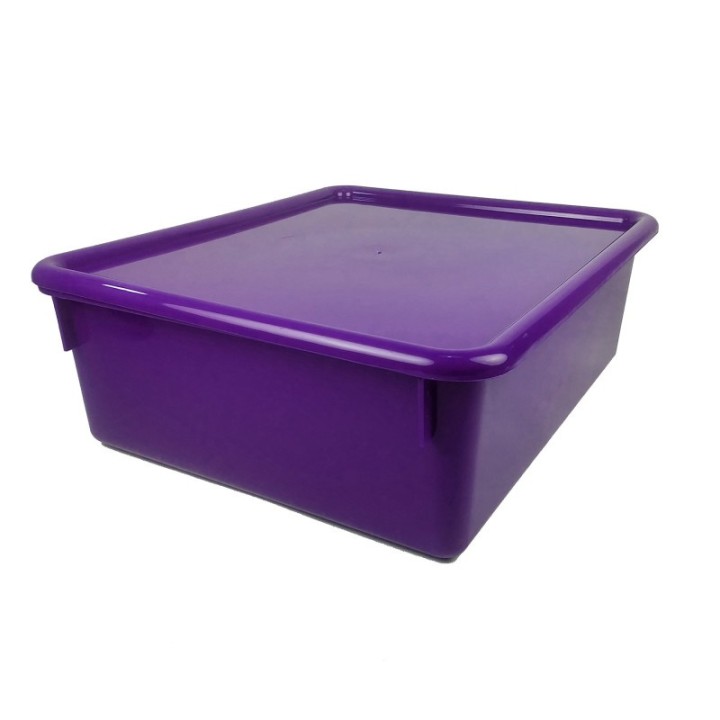 Romanoff Double Stowaway® Tray with Lid, Purple