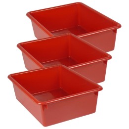 Romanoff Double Stowaway® Tray Only, Red, Pack of 3