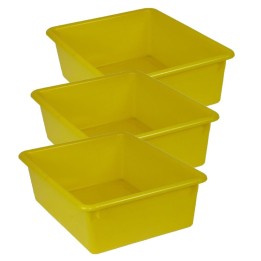 Romanoff Double Stowaway® Tray Only, Yellow, Pack of 3