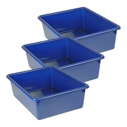 Romanoff Double Stowaway® Tray Only, Blue, Pack of 3