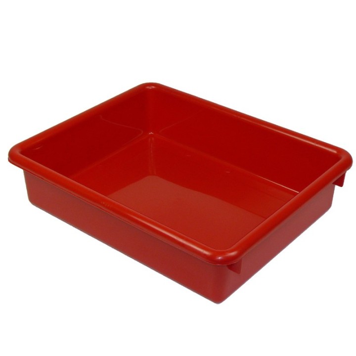 Romanoff Stowaway® 3" Letter Tray no Lid, Red