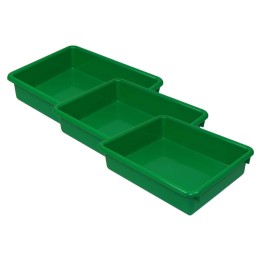 Romanoff Stowaway® 3" Letter Tray no Lid, Green, Pack of 3