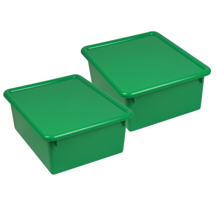 Romanoff Stowaway® 5" Letter Box with Lid, Green, Pack of 2