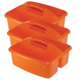Romanoff Large Utility Caddy, Orange, Pack of 3