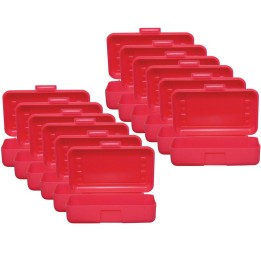 Romanoff Pencil Box, Red, Pack of 12