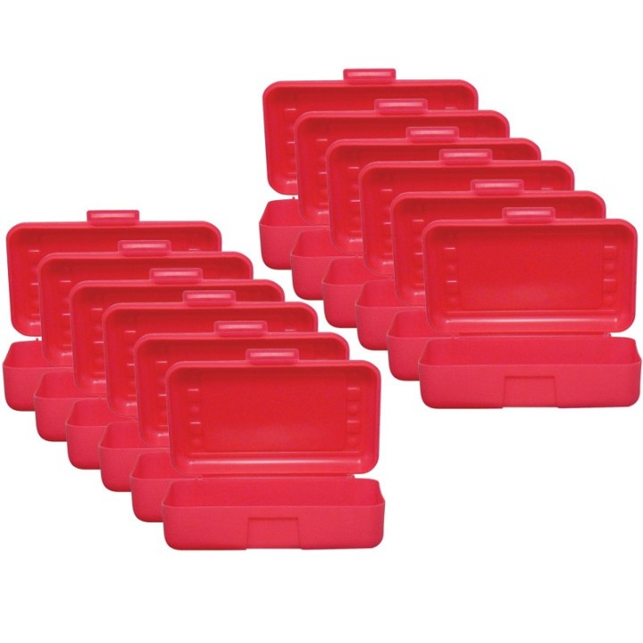 Romanoff Pencil Box, Red, Pack of 12