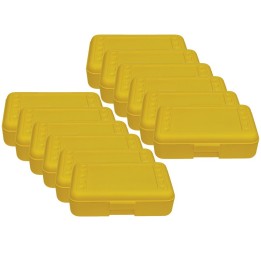 Romanoff Pencil Box, Yellow, Pack of 12
