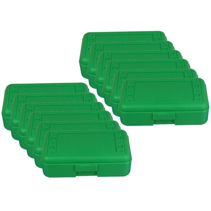 Romanoff Pencil Box, Green, Pack of 12