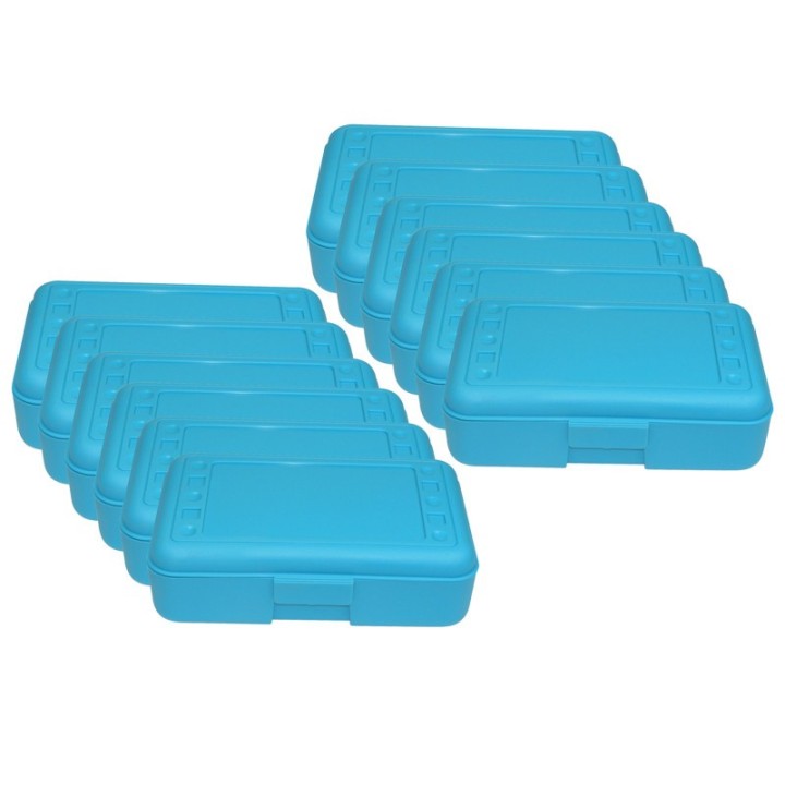 Romanoff Pencil Box, Turquoise, Pack of 12