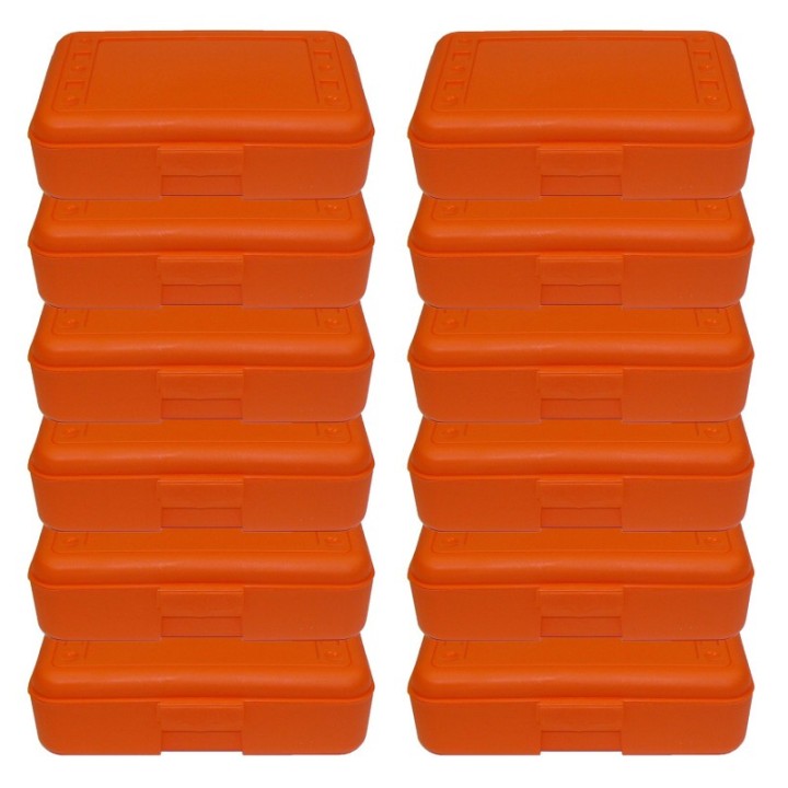 Romanoff Pencil Box, Orange, Pack of 12