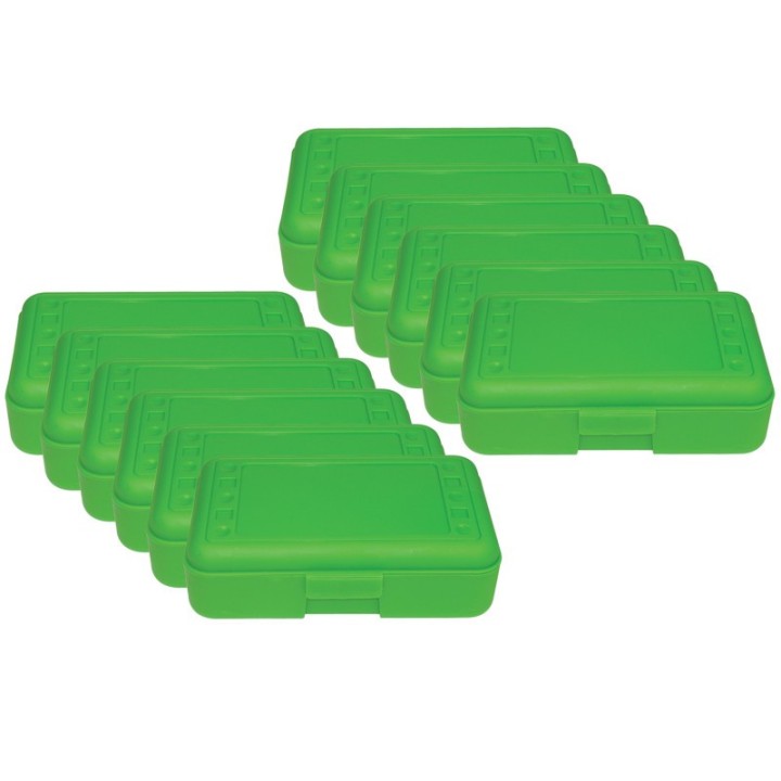 Romanoff Pencil Box, Lime Opaque, Pack of 12