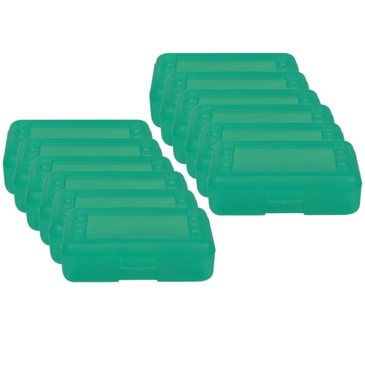 Romanoff Pencil Box, Translucent Lime, Pack of 12