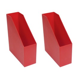 Romanoff Magazine File, Red, Pack of 2