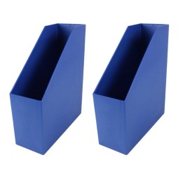 Romanoff Magazine File, Blue, Pack of 2