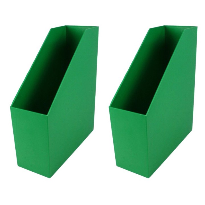 Romanoff Magazine File, Green, Pack of 2