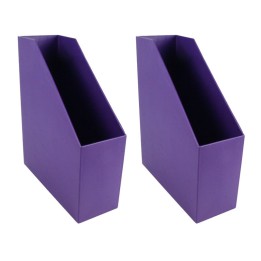 Romanoff Magazine File, Purple, Pack of 2