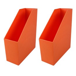 Romanoff Magazine File, Orange, Pack of 2