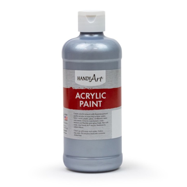 Handy Art® Metallic Acrylic Paint 16 oz., Silver
