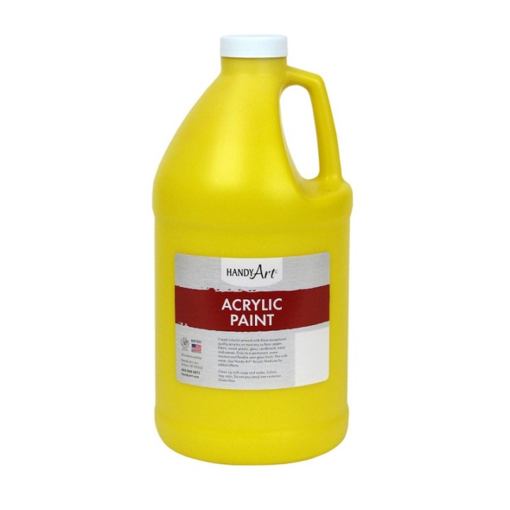 Handy Art® Acrylic Paint Half Gallon, Chrome Yellow