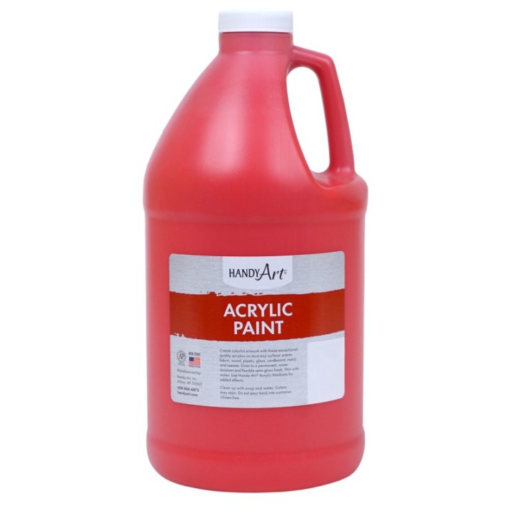 Handy Art® Acrylic Paint Half Gallon, Brite Red