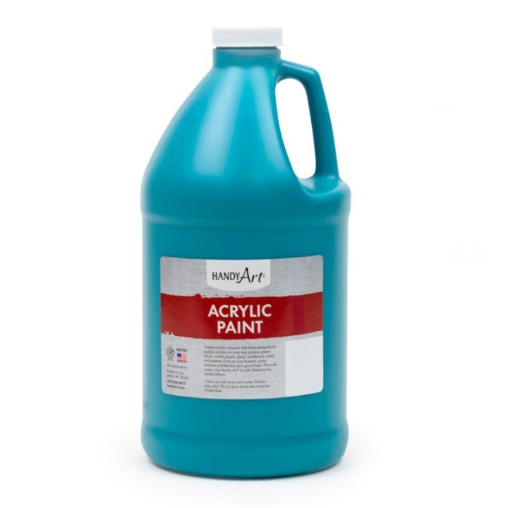 Handy Art® Acrylic Paint Half Gallon, Turquoise