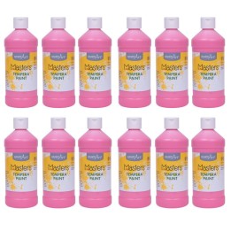 Handy Art® Little Masters® Tempera Paint, Pink, 16 oz., Pack of 12