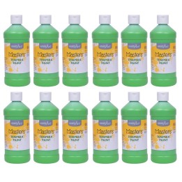 Handy Art® Little Masters® Tempera Paint, Light Green, 16 oz., Pack of 12