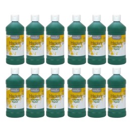Handy Art® Little Masters® Tempera Paint, Green, 16 oz., Pack of 12