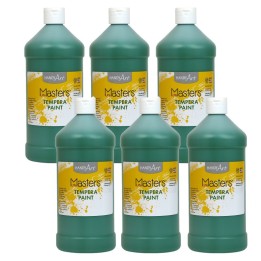 Handy Art® Little Masters® Tempera Paint, Green, 32 oz., Pack of 6