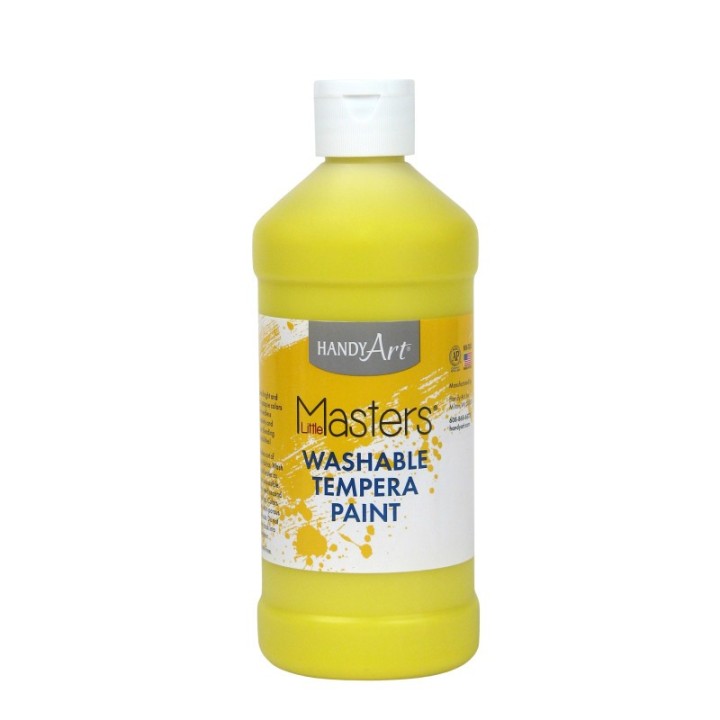 Handy Art® Little Masters® Washable Tempera Paint, Yellow, 16 oz.