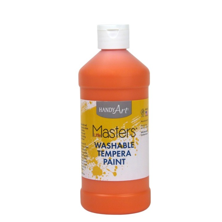 Handy Art® Little Masters® Washable Tempera Paint, Orange, 16 oz.