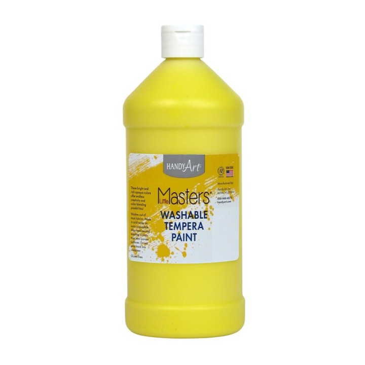 Handy Art® Little Masters® Washable Tempera Paint, Yellow, 32 oz.