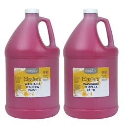 Handy Art® Little Masters® Washable Tempera Paint, Magenta, Gallon, Pack of 2